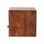 Night tables - Artisan Furniture Solid Wood Solis Wall Mounted Nightstand, 1 Drawer and Open Slot, Chestnut, Dark Brown - ARTISAN FURNITURE