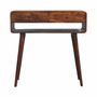 Consoles - Artisan Furniture en bois massif Sonata Commodenut Console, 2 Tiroirs et Niche ouverte, Marron Foncé - ARTISAN FURNITURE