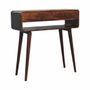 Consoles - Artisan Furniture en bois massif Sonata Commodenut Console, 2 Tiroirs et Niche ouverte, Marron Foncé - ARTISAN FURNITURE