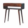 Consoles - Artisan Furniture en bois massif Sonata Commodenut Console, 2 Tiroirs et Niche ouverte, Marron Foncé - ARTISAN FURNITURE