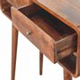 Consoles - Artisan Furniture en bois massif Sonata Commodenut Console, 2 Tiroirs et Niche ouverte, Marron Foncé - ARTISAN FURNITURE