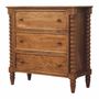 Chests of drawers - Artisan Furniture Solid Wood Spindle Chest, 3 Drawers, Brown - ARTISAN FURNITURE
