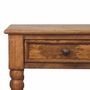 Night tables - Artisan Furniture Solid Wood Spindle Nightstand, 1 Drawer, 1 Shelf, Brown - ARTISAN FURNITURE