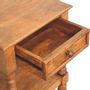 Night tables - Artisan Furniture Solid Wood Spindle Nightstand, 1 Drawer, 1 Shelf, Brown - ARTISAN FURNITURE