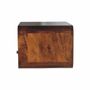 Night tables - Artisan Furniture Solid Wood Large Chestnut Curve Floating Nightstand, 1 Drawer and Open Slot, Dark Brown - ARTISAN FURNITURE