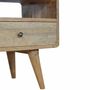 Meubles TV - Artisan Furniture Meuble TV Courbe Oak-ish, 2 Tiroirs et Fente Ouverte, Beige - ARTISAN FURNITURE