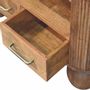 Coffee tables - Artisan Furniture Solid Wood Briarwood Fluted Coffee Table, 2 Drawers, 1 Shelf, Brown - ARTISAN FURNITURE