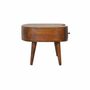 Coffee tables - Artisan Furniture Solid Wood Chestnut Wave Coffee Table, 1 Drawer, 1 Shelf, Dark Brown - ARTISAN FURNITURE