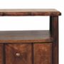 Night tables - Artisan Furniture Solid Wood 2-Drawer Nightstand with Open Shelf, Brown - ARTISAN FURNITURE