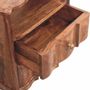 Night tables - Artisan Furniture Solid Wood 2-Drawer Nightstand with Open Shelf, Brown - ARTISAN FURNITURE
