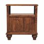Night tables - Artisan Furniture Solid Wood 2-Drawer Nightstand with Open Shelf, Brown - ARTISAN FURNITURE