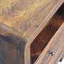 Tables de nuit - Artisan Furniture Table de Chevet Aspen, 2 Tiroirs, 1 Fente Ouverte, Marron Foncé - ARTISAN FURNITURE