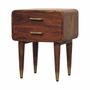 Night tables - Artisan Furniture Solid Wood Astor 2-Drawer Nightstand, Brown - ARTISAN FURNITURE