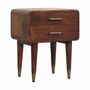 Night tables - Artisan Furniture Solid Wood Astor 2-Drawer Nightstand, Brown - ARTISAN FURNITURE