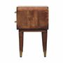 Night tables - Artisan Furniture Solid Wood Astor 2-Drawer Nightstand, Brown - ARTISAN FURNITURE