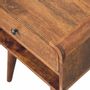 Night tables - Artisan Furniture Solid Wood Avora Chestnut Nightstand with Drawer and open slot, Dark Brown - ARTISAN FURNITURE