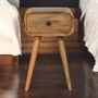 Night tables - Artisan Furniture Solid Wood Avora Mini Oak-ish Nightstand with 1 drawer, Brown - ARTISAN FURNITURE