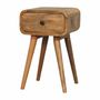Night tables - Artisan Furniture Solid Wood Avora Mini Oak-ish Nightstand with 1 drawer, Brown - ARTISAN FURNITURE