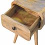 Night tables - Artisan Furniture Solid Wood Avora Mini Oak-ish Nightstand with 1 drawer, Brown - ARTISAN FURNITURE