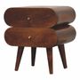 Night tables - Artisan Furniture Solid Wood Bubble Chestnut Nightstand, 2 Drawers, Dark Brown - ARTISAN FURNITURE