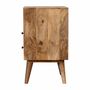 Tables de nuit - Artisan Furniture Table de Nuit Classique Oak-ish, 2 Tiroirs, 1 Fente Ouverte, Marron - ARTISAN FURNITURE