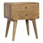 Tables de nuit - Artisan Furniture Table de Nuit Courbe Oak-ish, 2 Tiroirs, Beige - ARTISAN FURNITURE