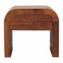 Chiffonniers - Artisan Furniture Table de Nuit Darcy Arrondie, 3 Tiroirs, Marron Foncé - ARTISAN FURNITURE