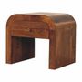 Chiffonniers - Artisan Furniture Table de Nuit Darcy Arrondie, 3 Tiroirs, Marron Foncé - ARTISAN FURNITURE