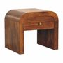 Chiffonniers - Artisan Furniture Table de Nuit Darcy Arrondie, 3 Tiroirs, Marron Foncé - ARTISAN FURNITURE