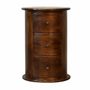 Night tables - Artisan Furniture Solid Wood Darcy Chestnut Nightstand, 1 Drawer, Dark Brown - ARTISAN FURNITURE
