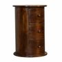Night tables - Artisan Furniture Solid Wood Darcy Chestnut Nightstand, 1 Drawer, Dark Brown - ARTISAN FURNITURE