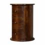 Night tables - Artisan Furniture Solid Wood Darcy Chestnut Nightstand, 1 Drawer, Dark Brown - ARTISAN FURNITURE
