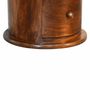 Night tables - Artisan Furniture Solid Wood Darcy Chestnut Nightstand, 1 Drawer, Dark Brown - ARTISAN FURNITURE