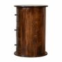 Night tables - Artisan Furniture Solid Wood Darcy Chestnut Nightstand, 1 Drawer, Dark Brown - ARTISAN FURNITURE