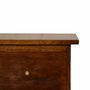 Night tables - Artisan Furniture Solid Wood Chestnut Nightstand, 2 Drawers, Dark Brown - ARTISAN FURNITURE