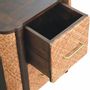 Night tables - Artisan Furniture Solid Wood Havana Canefront Drawers, 2 Drawers, Dark Brown - ARTISAN FURNITURE