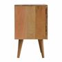 Night tables - Artisan Furniture Solid Wood Lille 2 Drawer Oak-ish Nightstand, Brown - ARTISAN FURNITURE