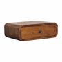 Night tables - Artisan Furniture Solid Wood Avora Wall-Mounted Chestnut 1 Drawer Nightstand, Dark Brown - ARTISAN FURNITURE