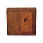 Night tables - Artisan Furniture Solid Wood Floating Mini Chestnut Nightstand, 2 Drawers, Dark Brown - ARTISAN FURNITURE