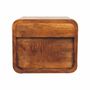 Night tables - Artisan Furniture Solid Wood Floating Mini Chestnut Nightstand, 2 Drawers, Dark Brown - ARTISAN FURNITURE