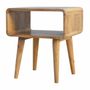 Tables de nuit - Artisan Furniture Table de Nuit Ouverte Courbe, Fente Ouverte, Beige - ARTISAN FURNITURE