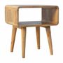 Tables de nuit - Artisan Furniture Table de Nuit Ouverte Courbe, Fente Ouverte, Beige - ARTISAN FURNITURE