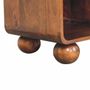 Night tables - Artisan Furniture Solid Wood Chestnut Open Woven Nightstand, 1 Drawer, Dark Brown - ARTISAN FURNITURE
