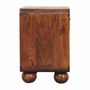 Night tables - Artisan Furniture Solid Wood Chestnut Open Woven Nightstand, 1 Drawer, Dark Brown - ARTISAN FURNITURE