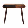 Console table - Artisan Furniture Solid Wood Chestnut London Open Console, 1 Drawer and Open Slot, Dark Brown - ARTISAN FURNITURE