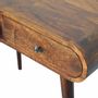Console table - Artisan Furniture Solid Wood Chestnut London Open Console, 1 Drawer and Open Slot, Dark Brown - ARTISAN FURNITURE