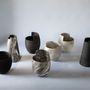 Ceramic - Cut medium vase - naked dark - STUDIONUDO