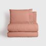 Bed linens - Double bed linen set ,100 % cotton ranforce, Peach - DILIOS