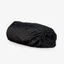 Linge de lit - Drap-housse en satin, 100x200x25, noir - DILIOS