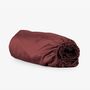 Linge de lit - Drap-housse en satin, 100x200x25, gingembre - DILIOS